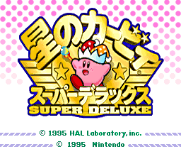 Hoshi no Kirby - Super Deluxe (Japan) Title Screen